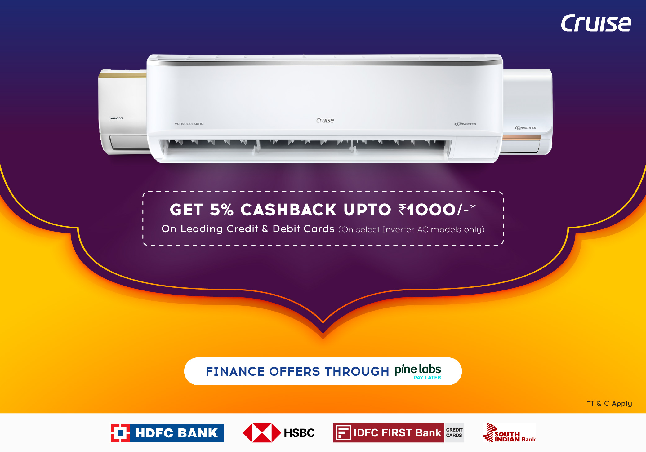 Cruise 2026 AC with instant cashback