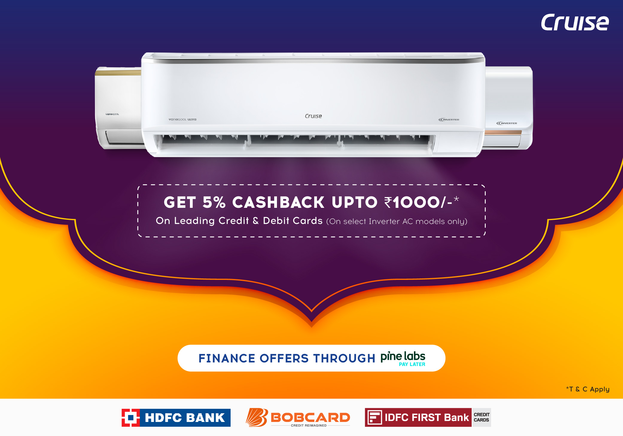 Cruise 2026 AC with instant cashback