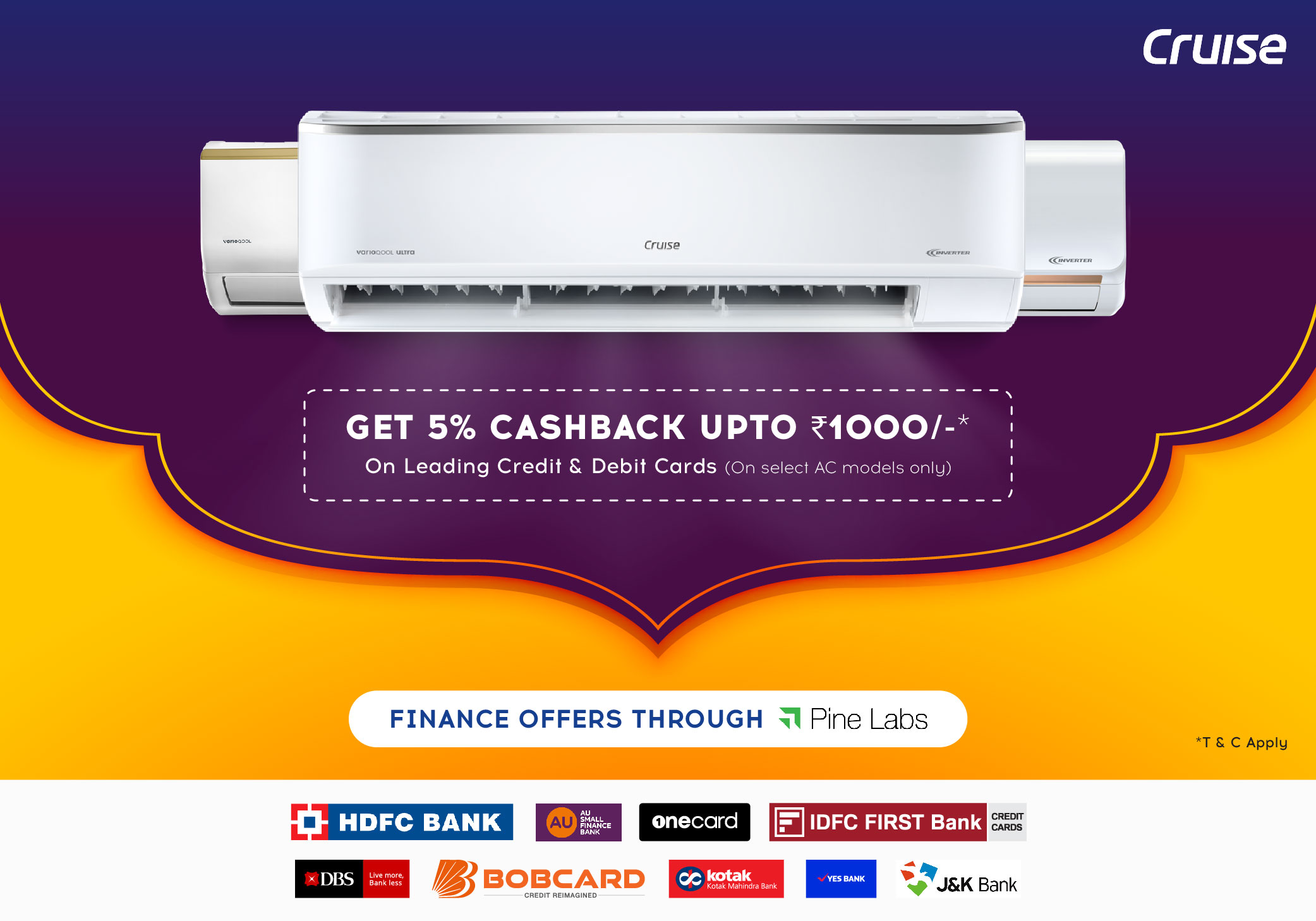 Cruise 2026 AC with instant cashback